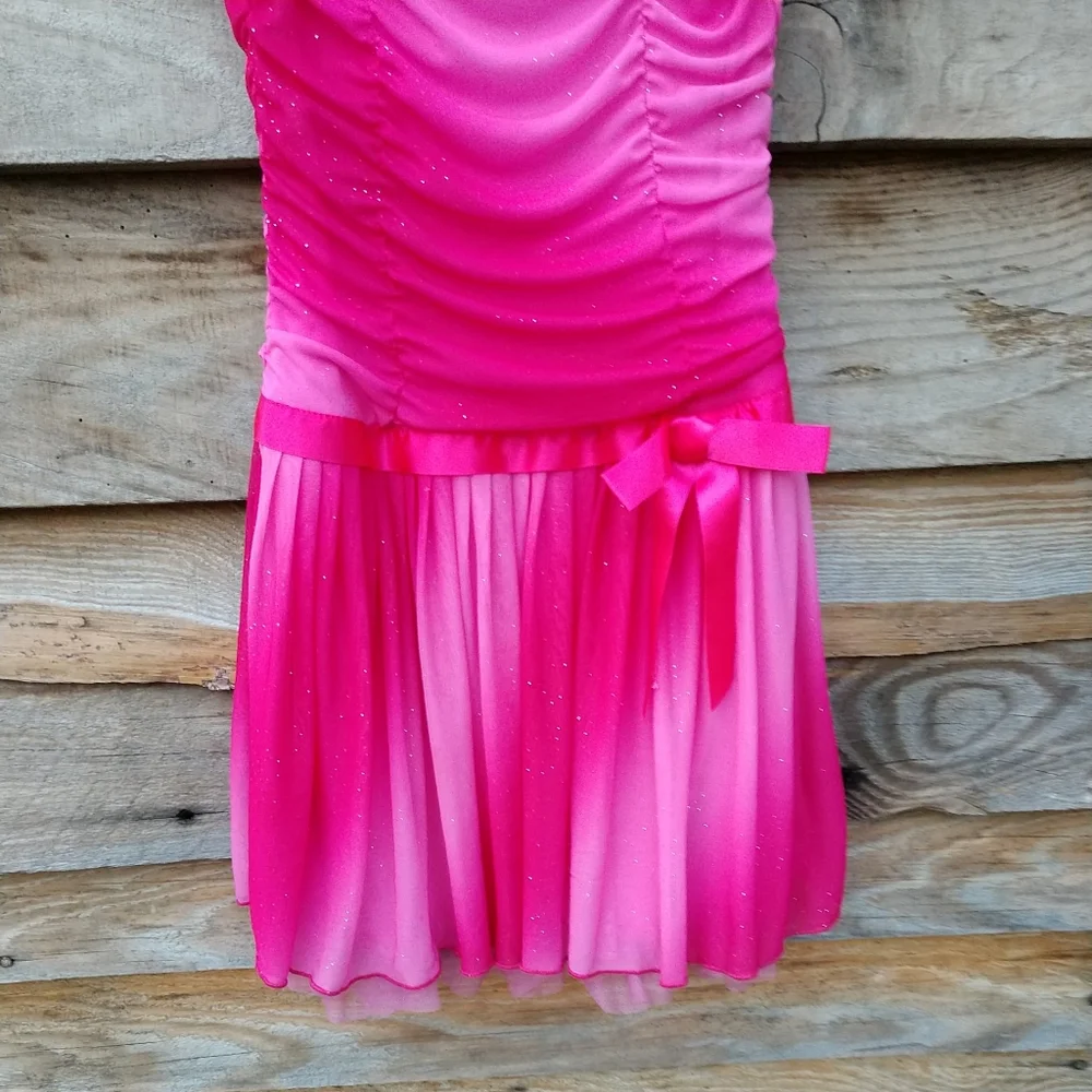 SOLD 🧚Girls Formal Dress Pink with Ribbon & Bow Fully Lined Size 12 Philly - Picture 5 of 10